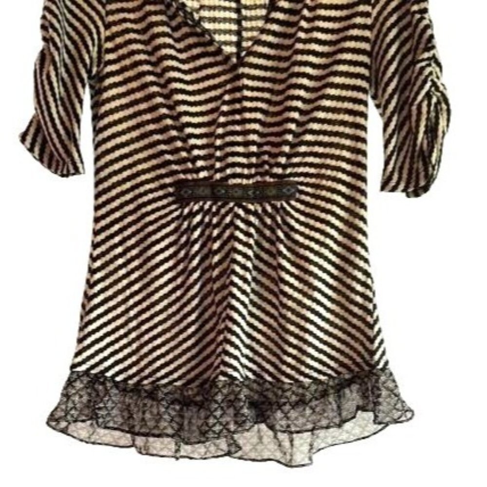 Anthropologie Striped Peplum Blouse - Picture 4 of 14